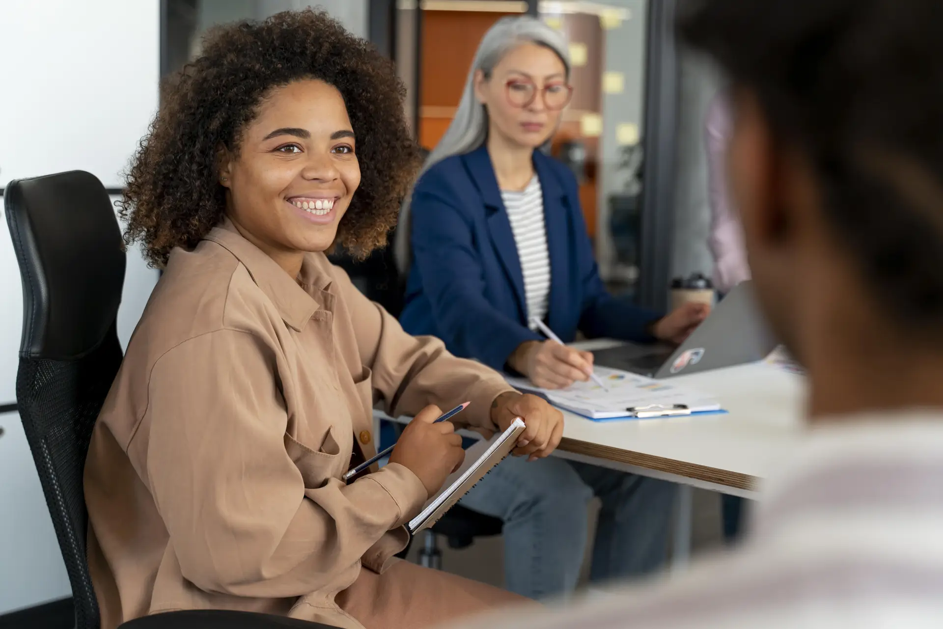 people working as team company